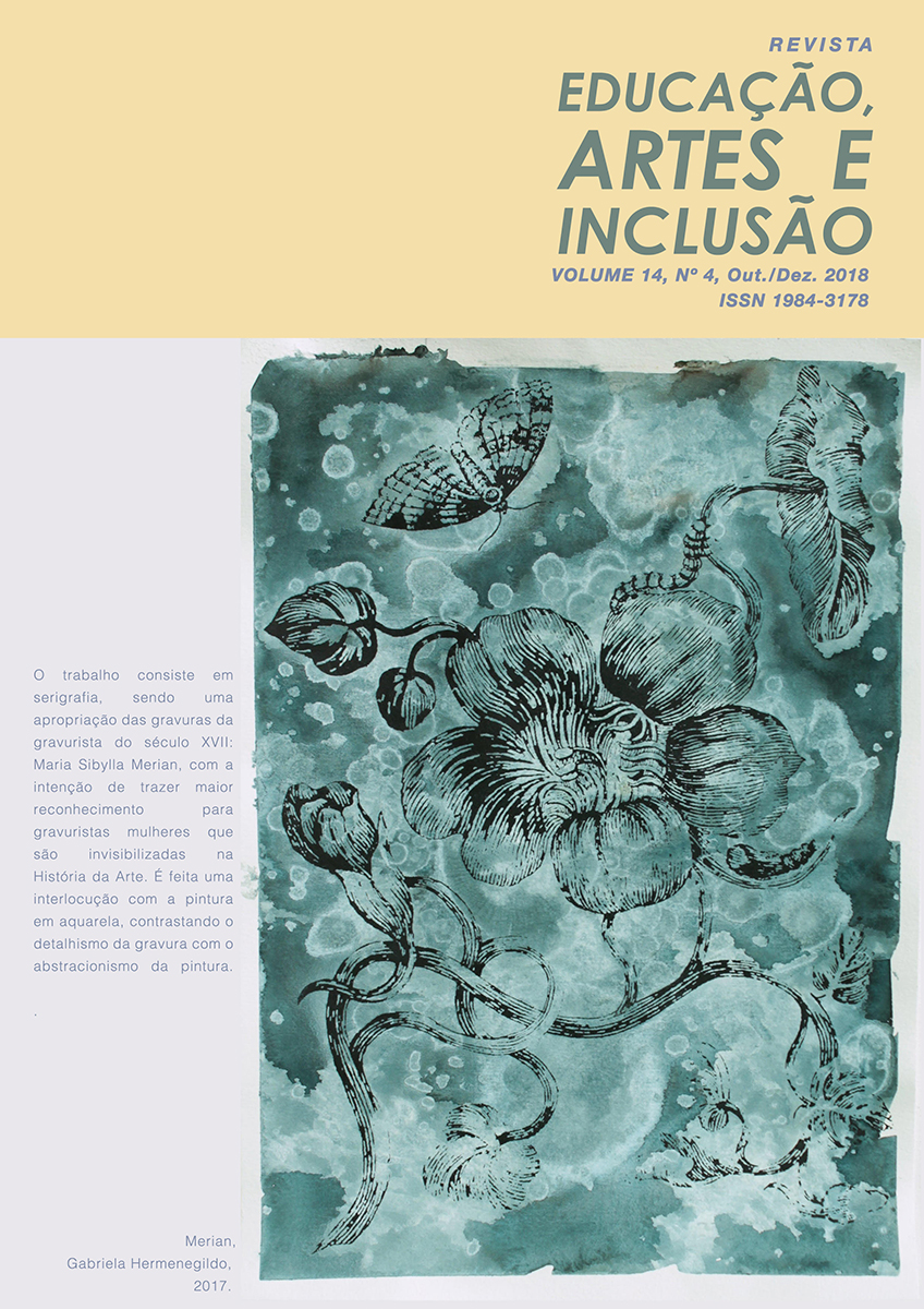 					Visualizar v. 14 n. 4 (2018): Revista Educação, Artes e Inclusão
				
