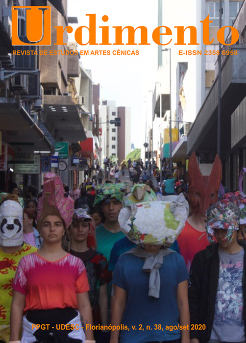 					Visualizar v. 2 n. 38 (2020): Espaços: Configurações na cena brasileira e latino-americana
				